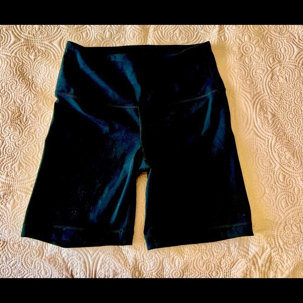 Black gym biker shorts, never worn